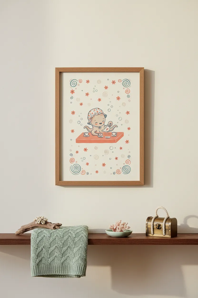 Octopus Tea Party Print