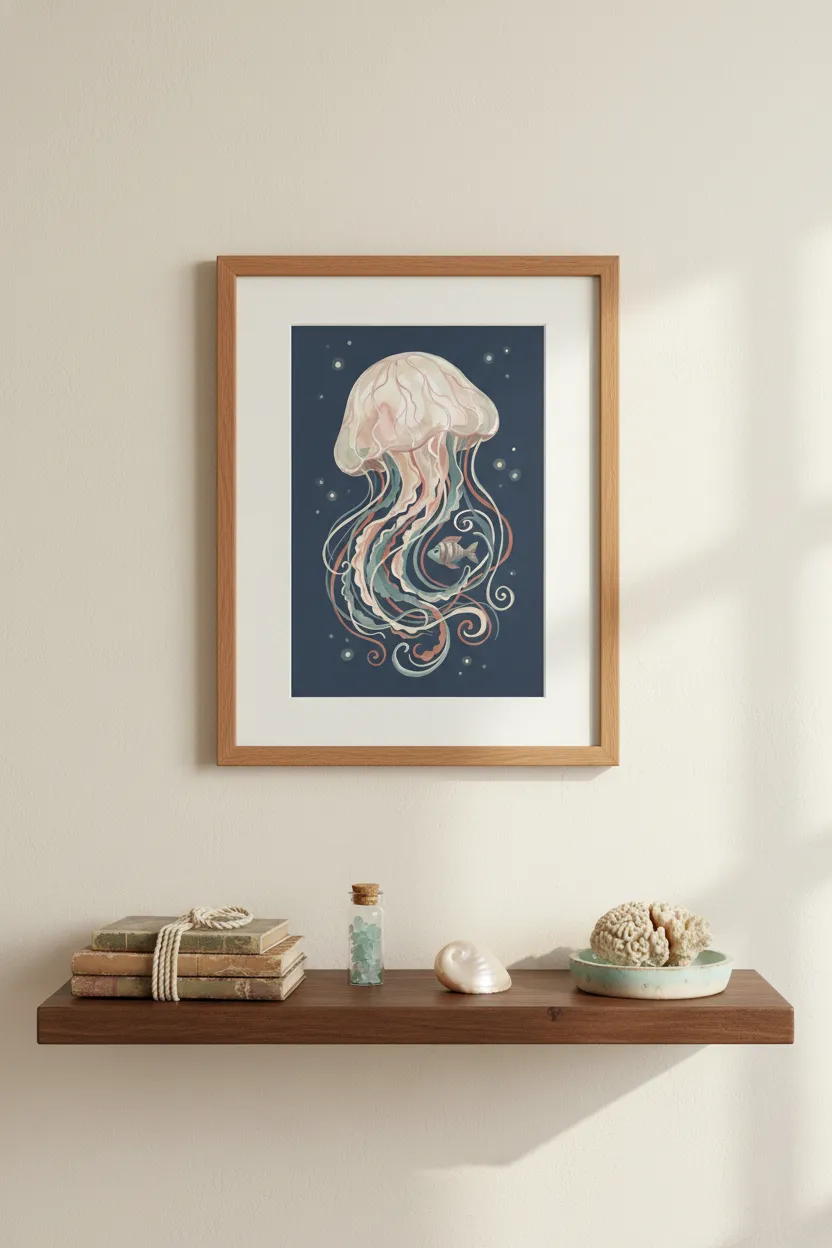 Watercolor Jellyfish Print