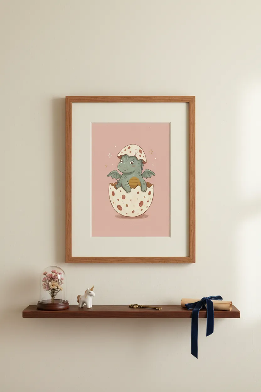 Baby Dragon Hatching Print