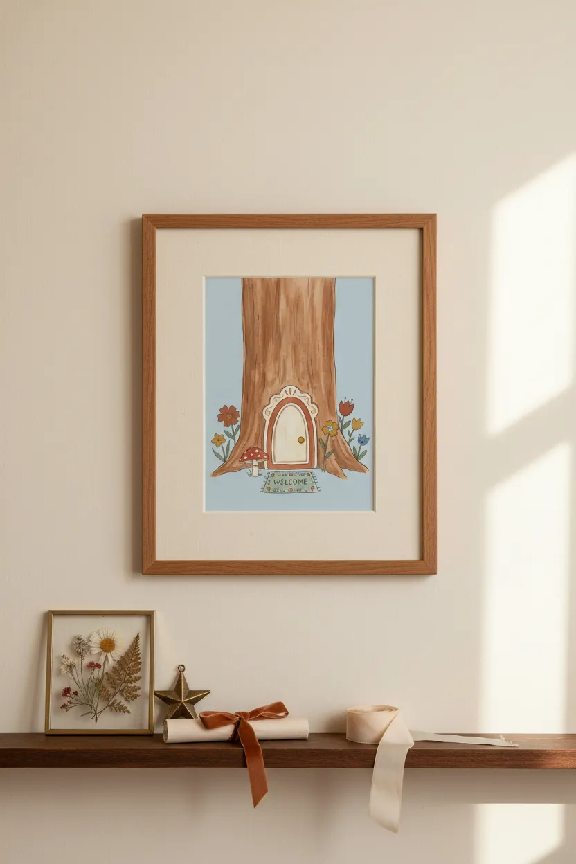 Fairy Door Tree Print