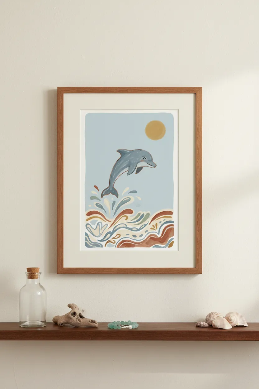 Dolphin Jump Print