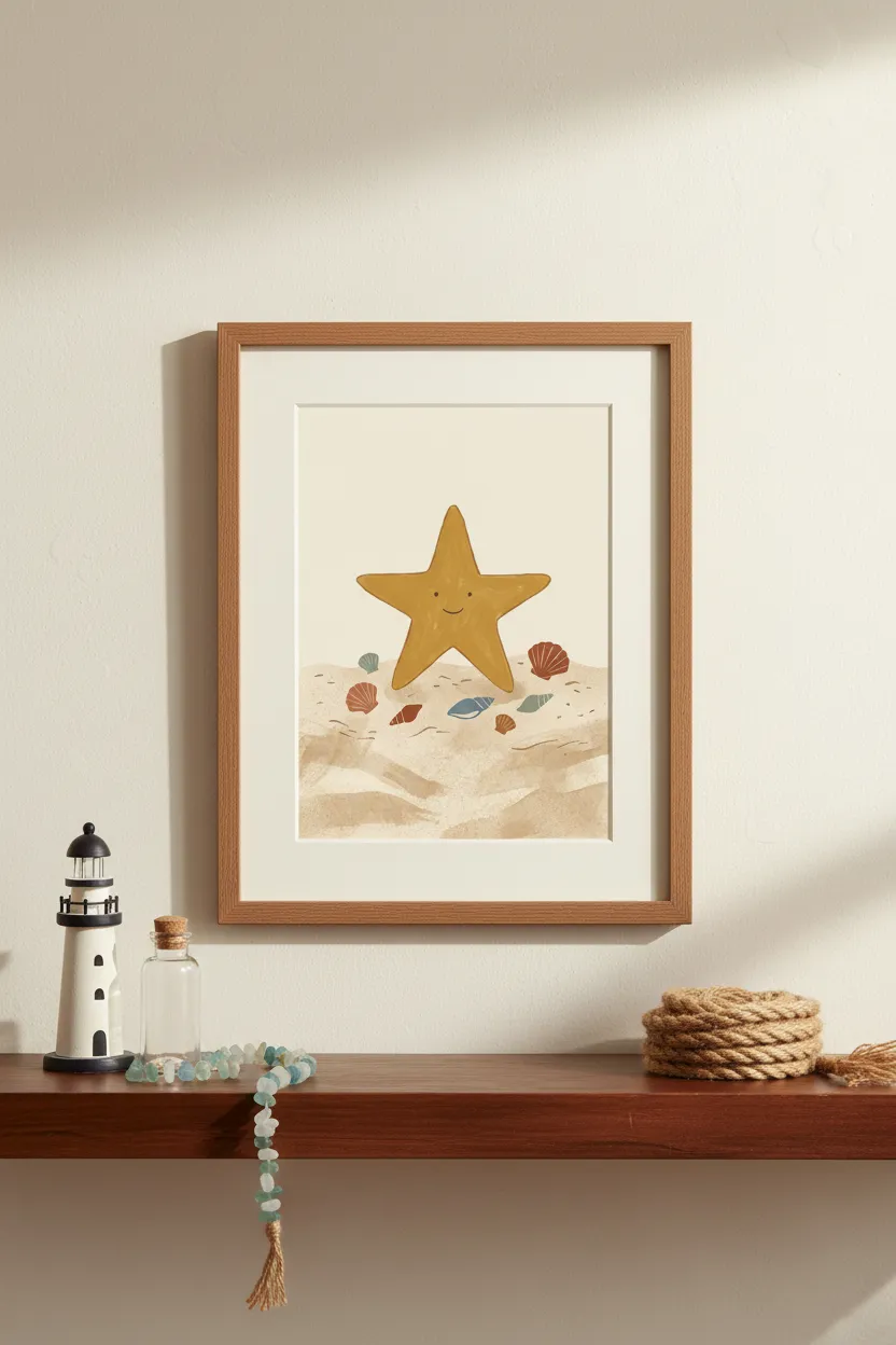 Smiling Starfish Print