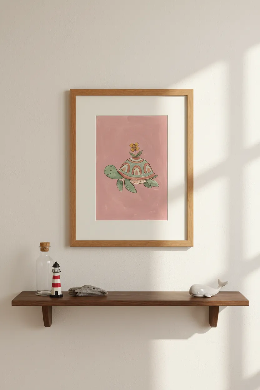 Pink Turtle Print