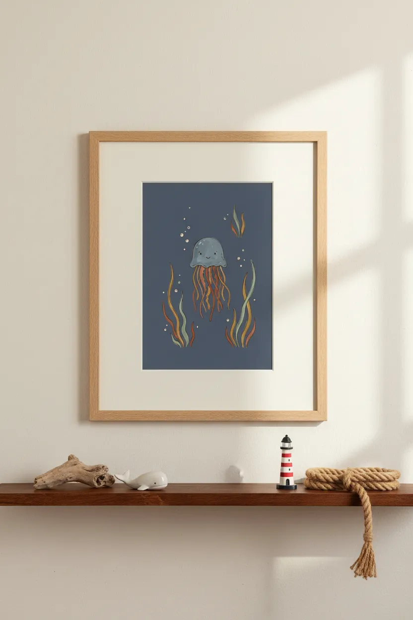 Smiling Jellyfish Print