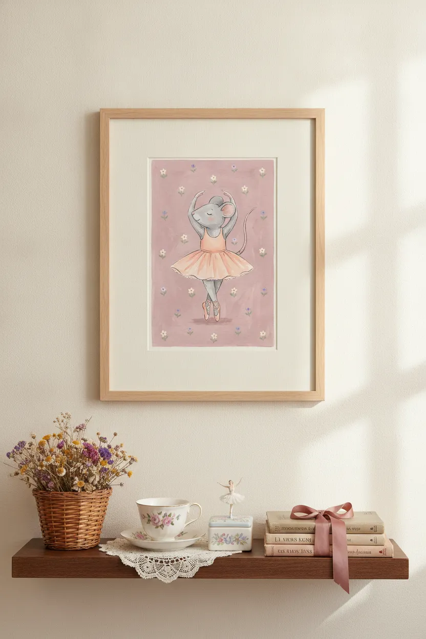 Ballerina Mouse Print