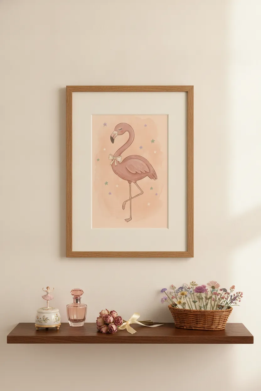 Flamingo Nursery Print