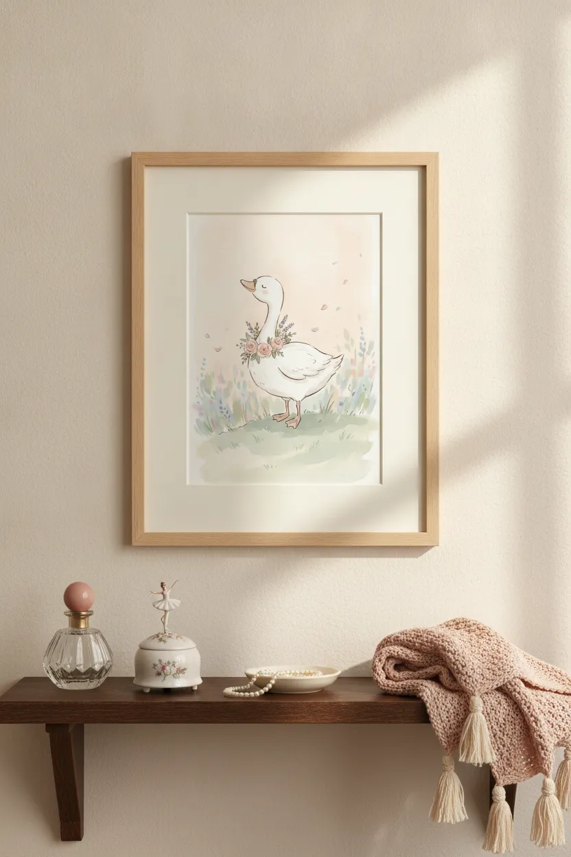 Floral Goose Print
