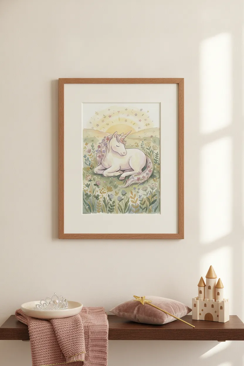 Sleeping Unicorn Print
