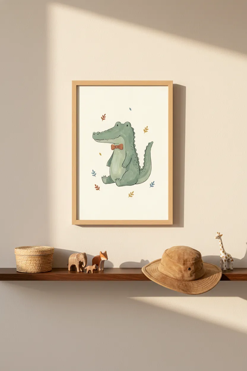 Crocodile Bow Tie Print