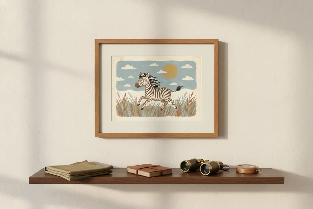 Galloping Zebra Print
