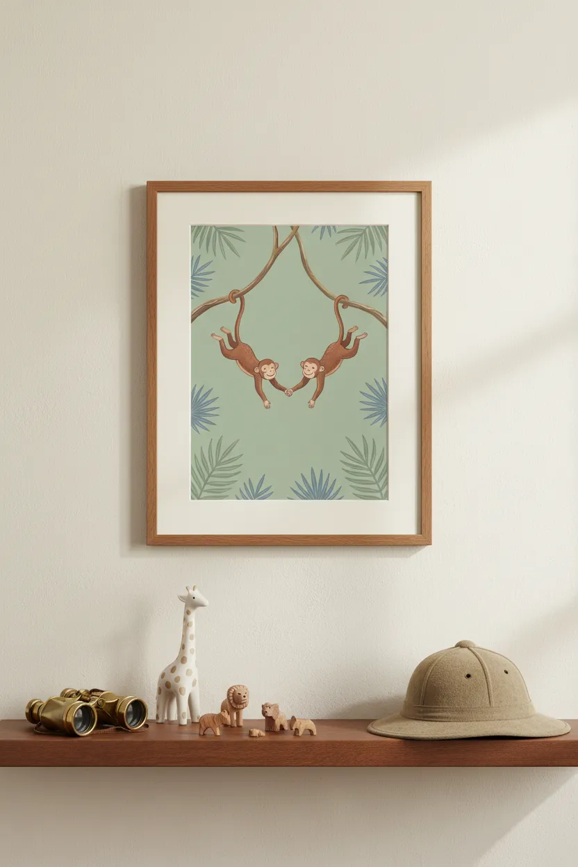 Monkey Friends Print