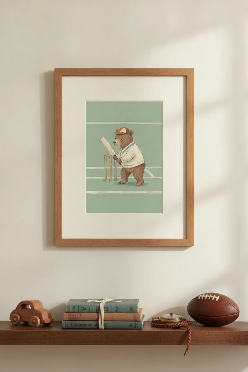 Cricket Bear Print