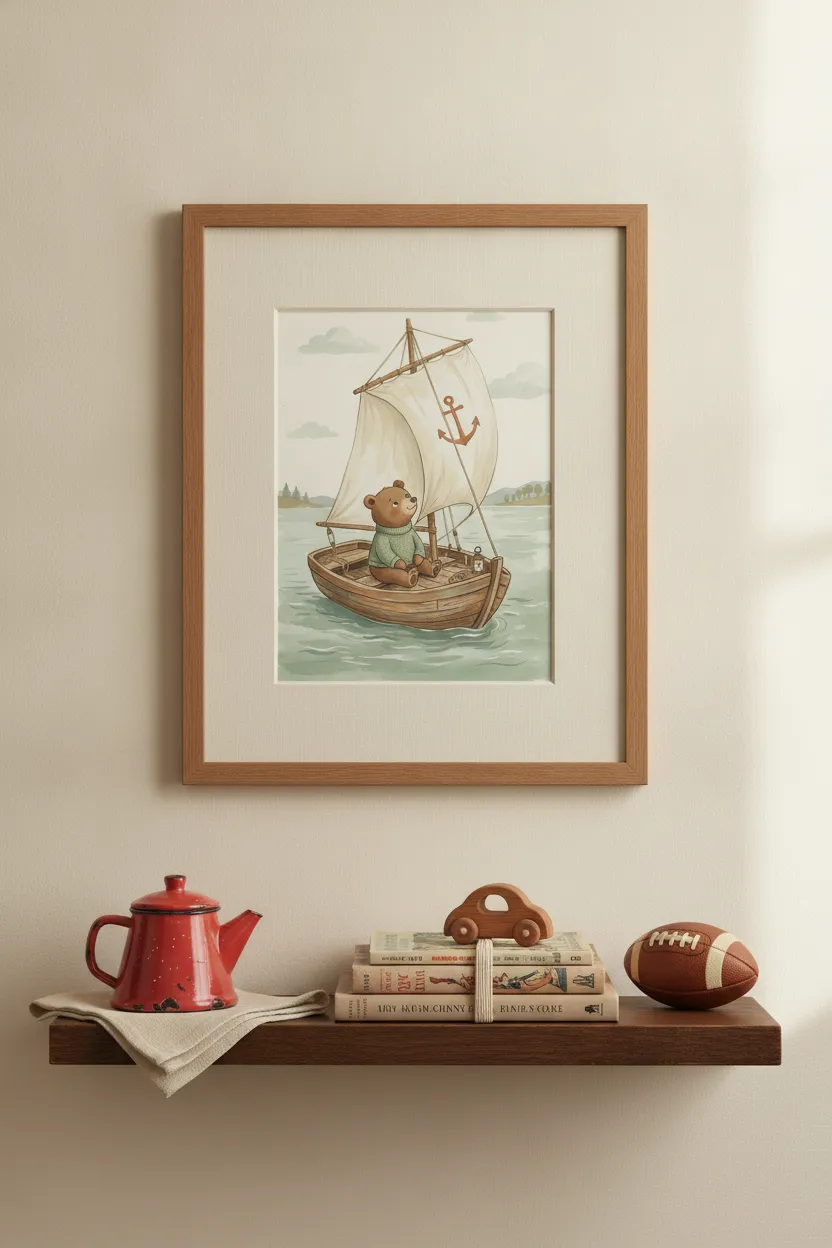 Sailboat Bear Print