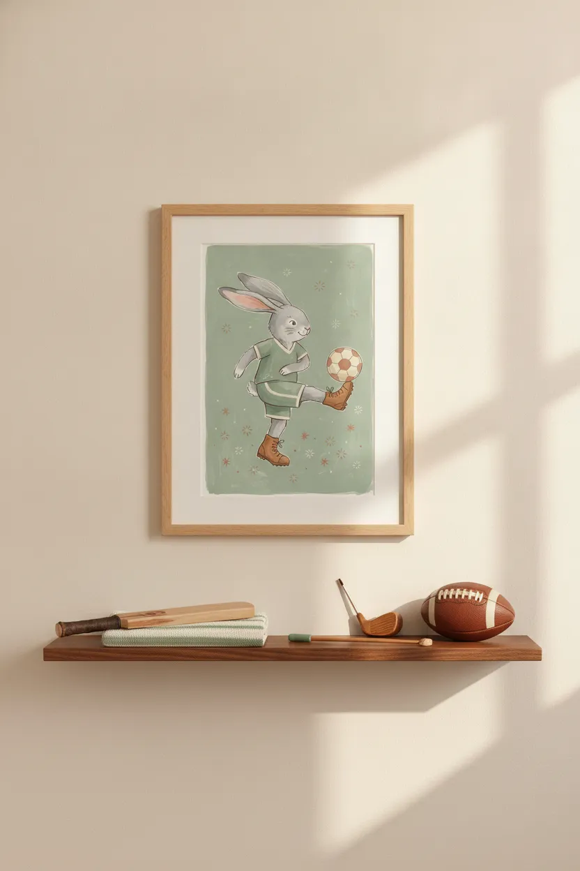 Soccer Bunny Print