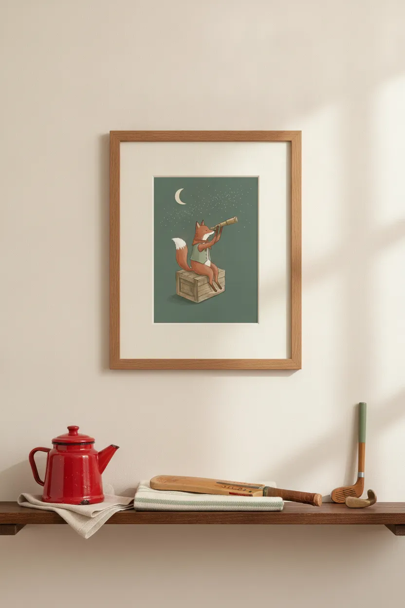 Stargazing Fox Print