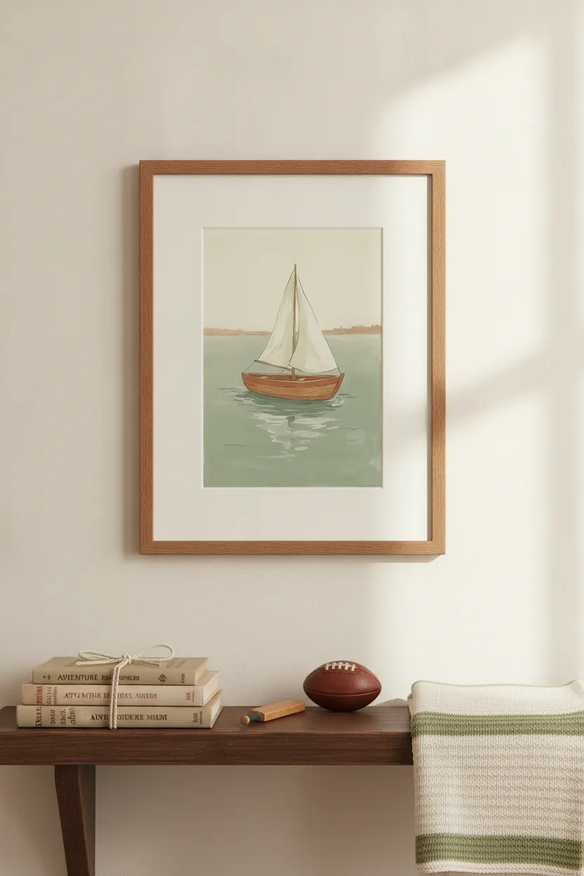 Vintage Sailboat Print