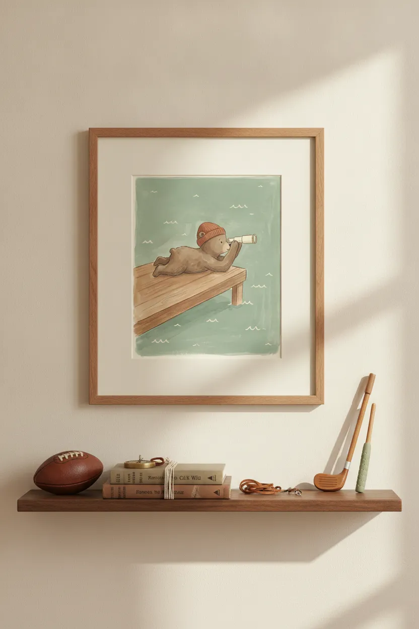 Bear with Telescope Print