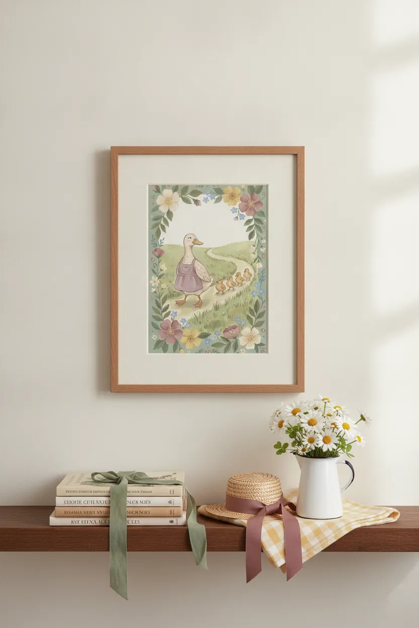 Mama Duck and Ducklings Print