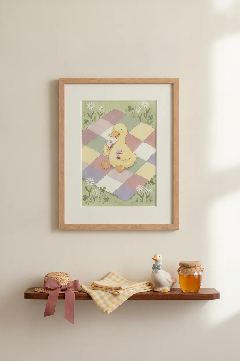 Picnic Duckling Print