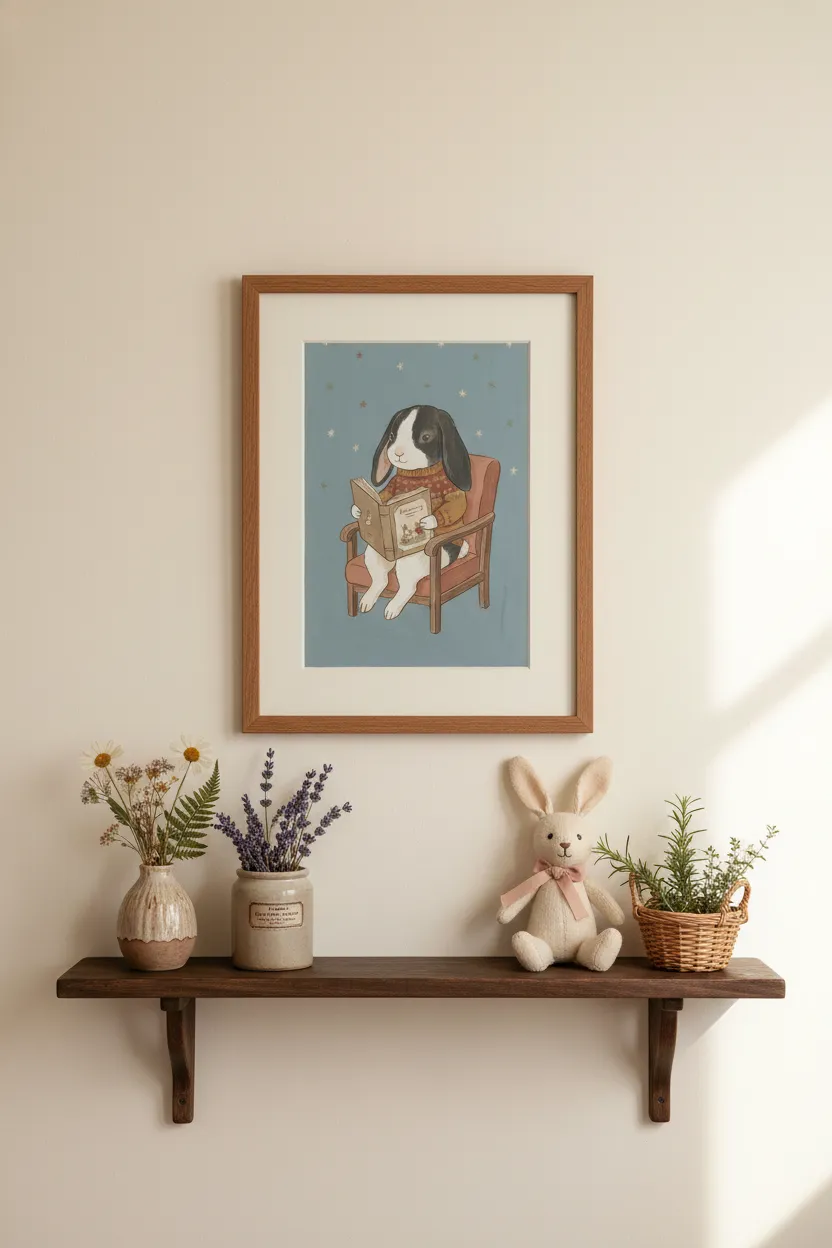 Reading Bunny Print