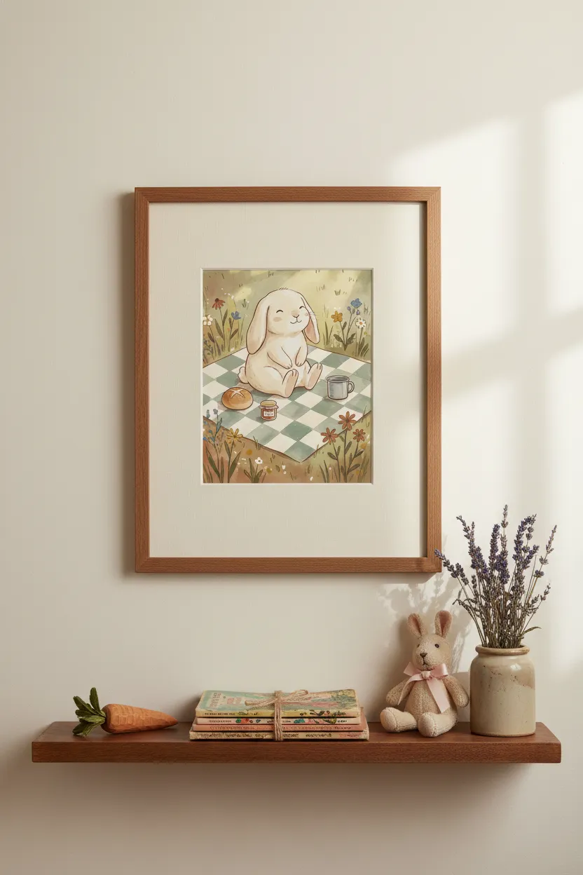 Lop Bunny Picnic Print