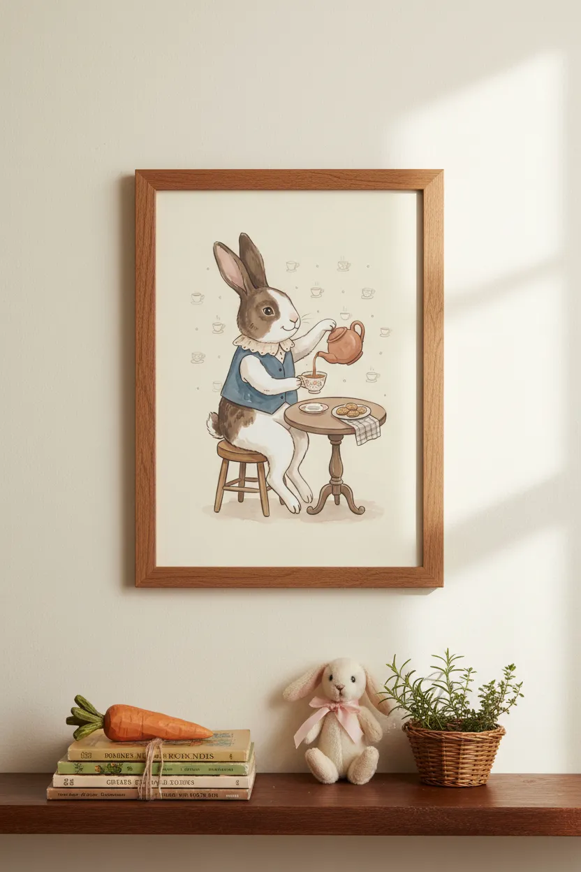 Bunny Tea Party Print