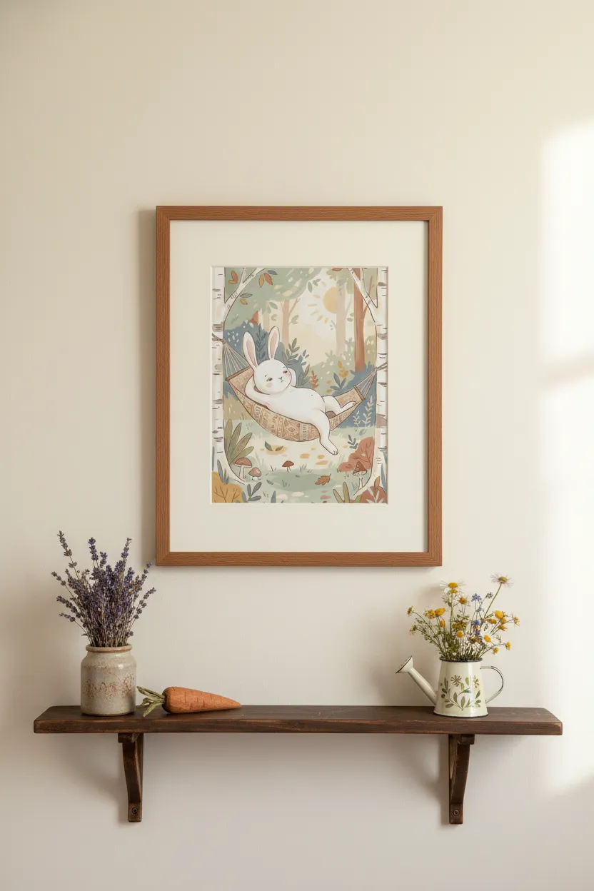 Bunny in Hammock Print