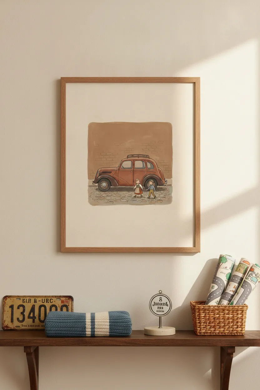 Vintage Rust Saloon Car Print