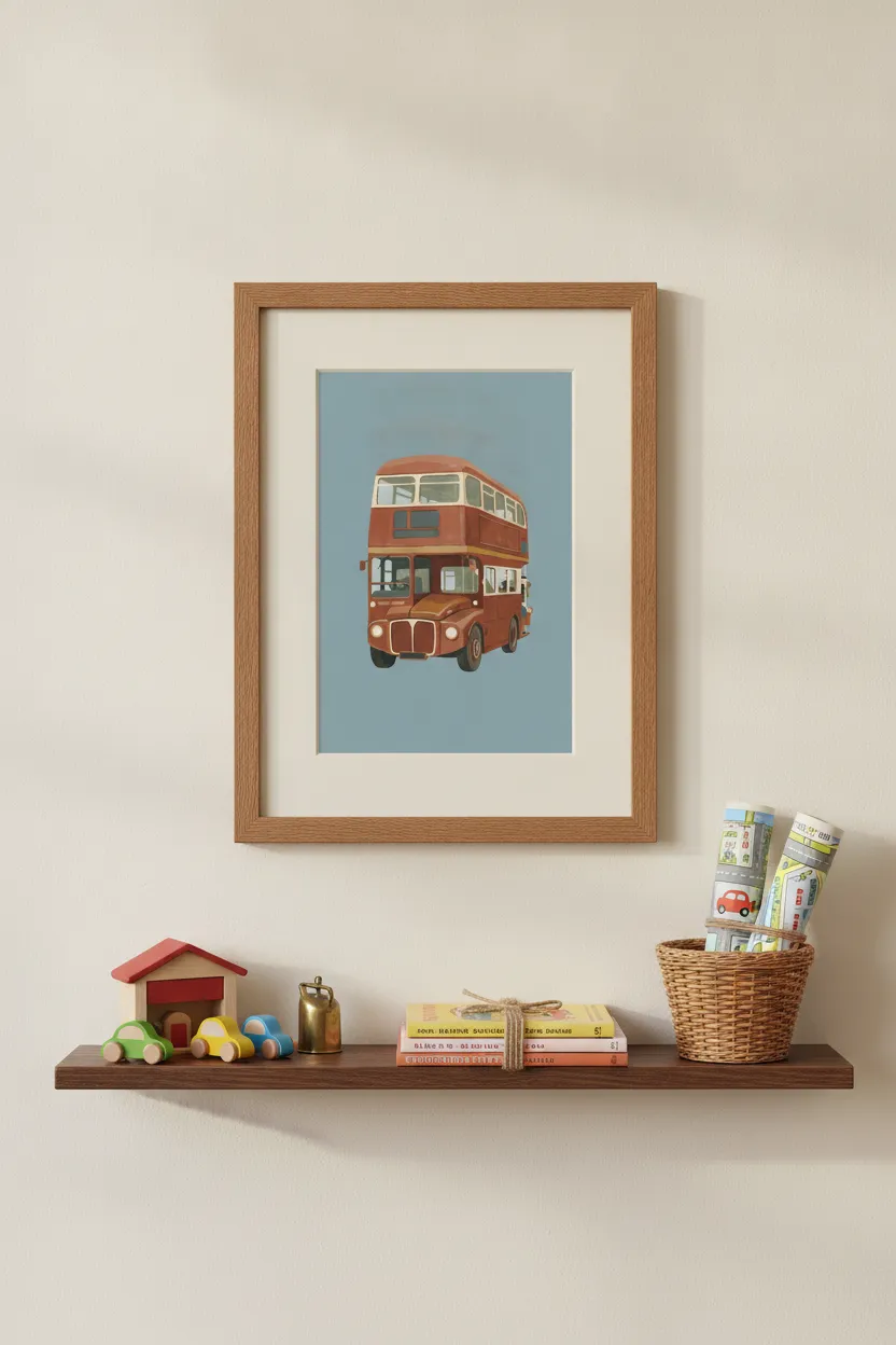 Red London Bus Print