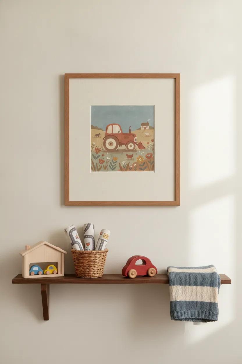 Red Tractor Print