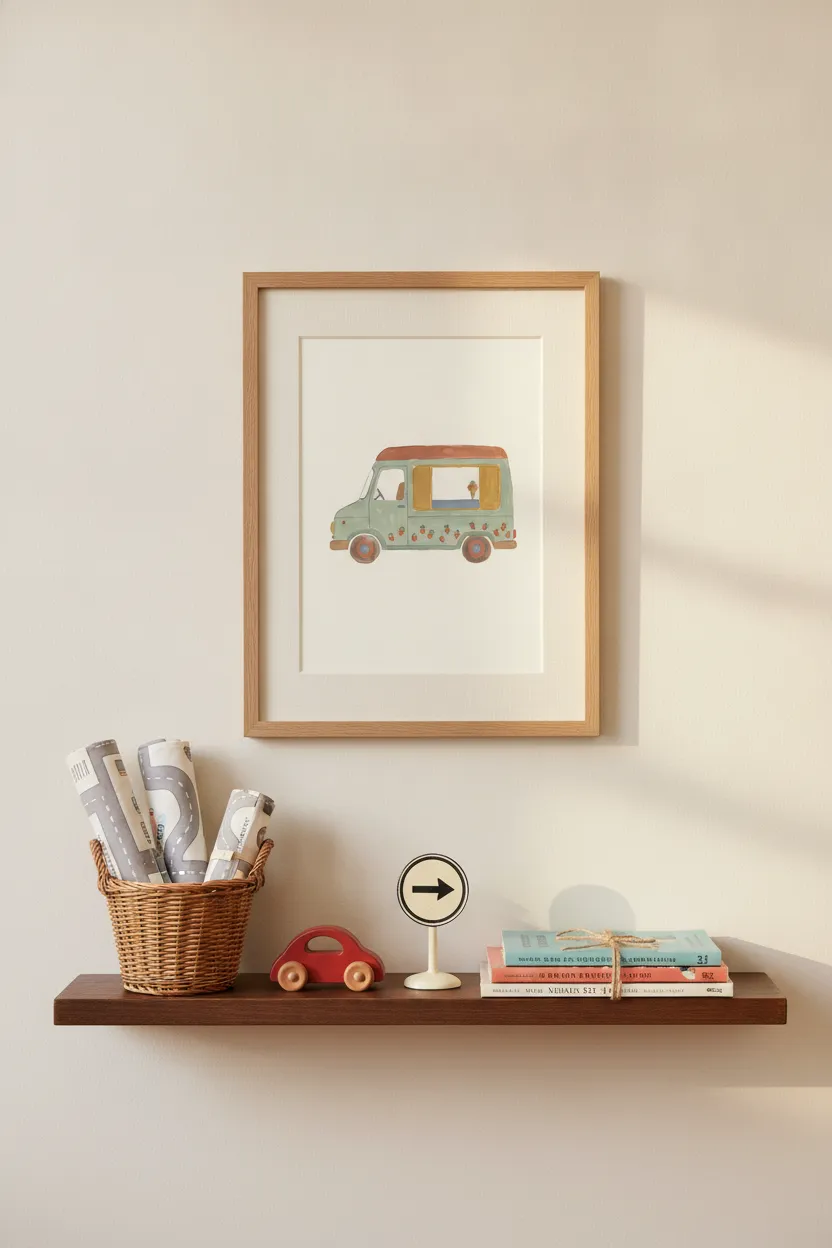 Strawberry Ice Cream Truck Print
