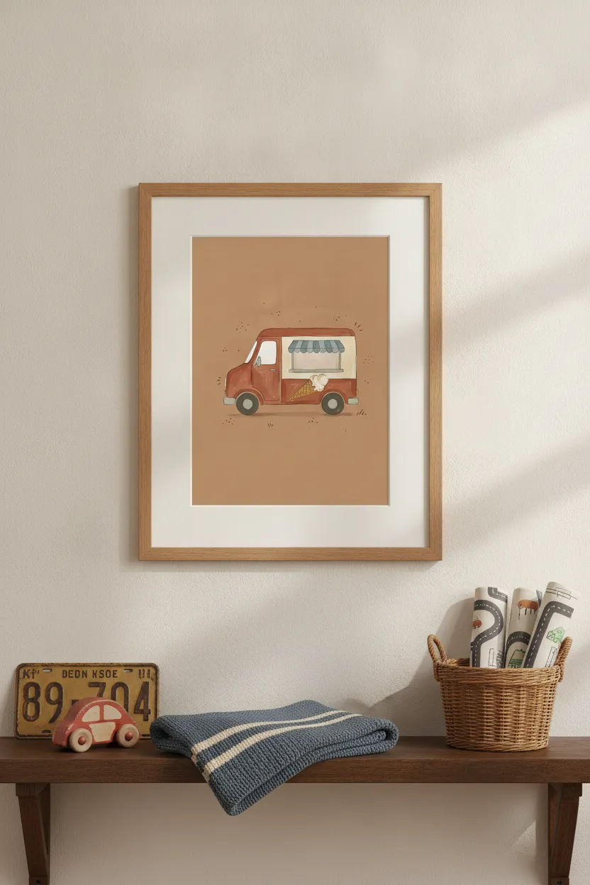 Vintage Ice Cream Truck Print