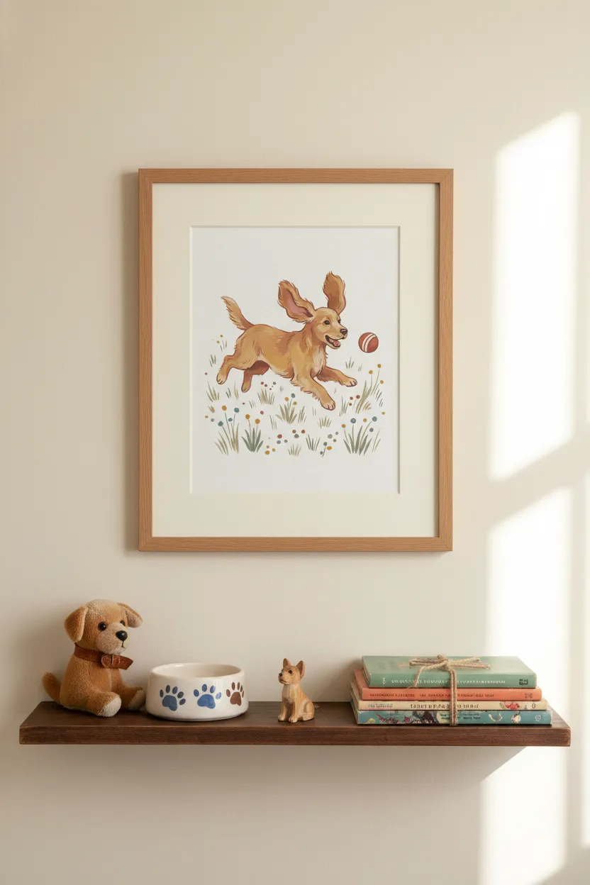Spaniel Puppy Print
