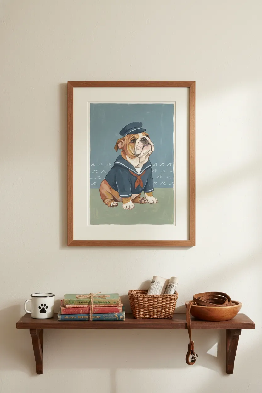 Sailor Bulldog Print