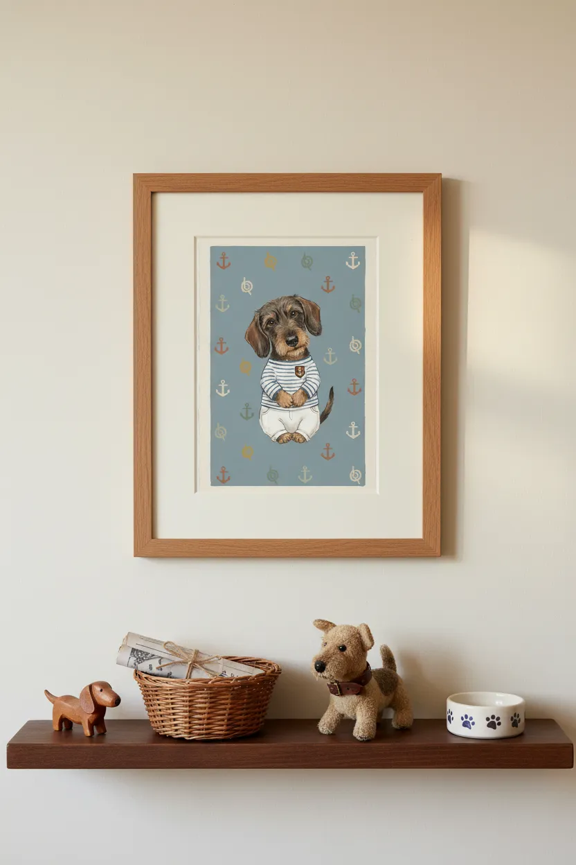 Sailor Dachshund Print