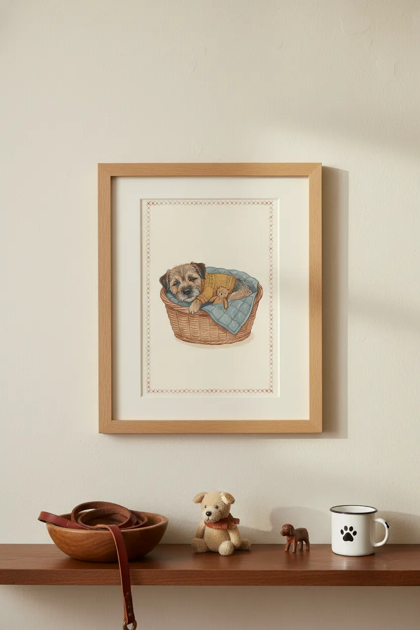 Sleepy Terrier Print