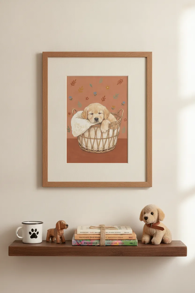 Golden Retriever Puppy Print