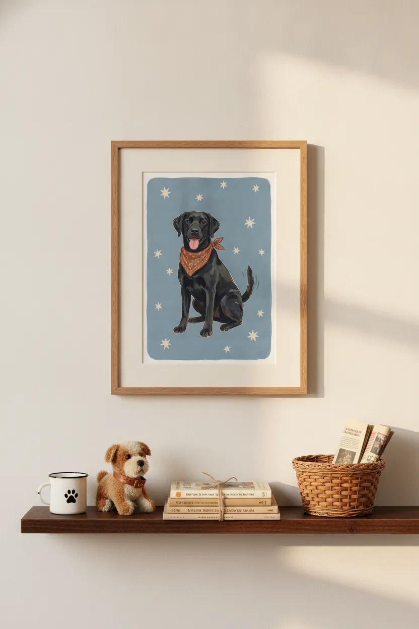 Black Lab Print