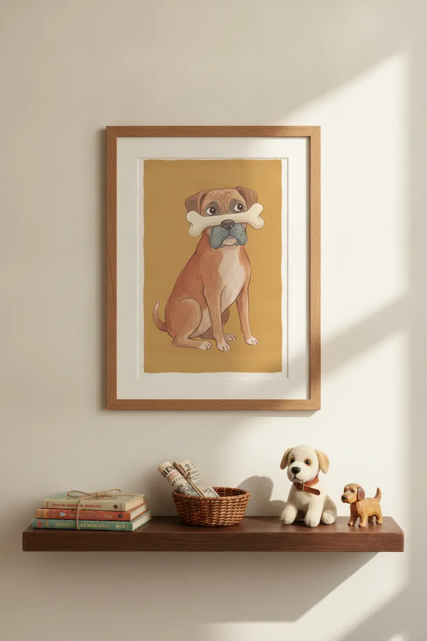 Boxer Dog Print