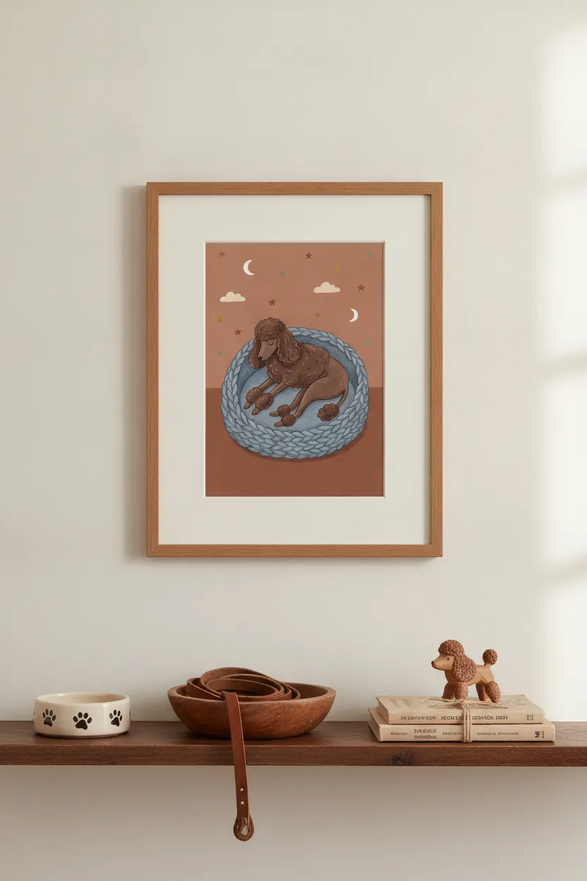 Sleeping Poodle Print