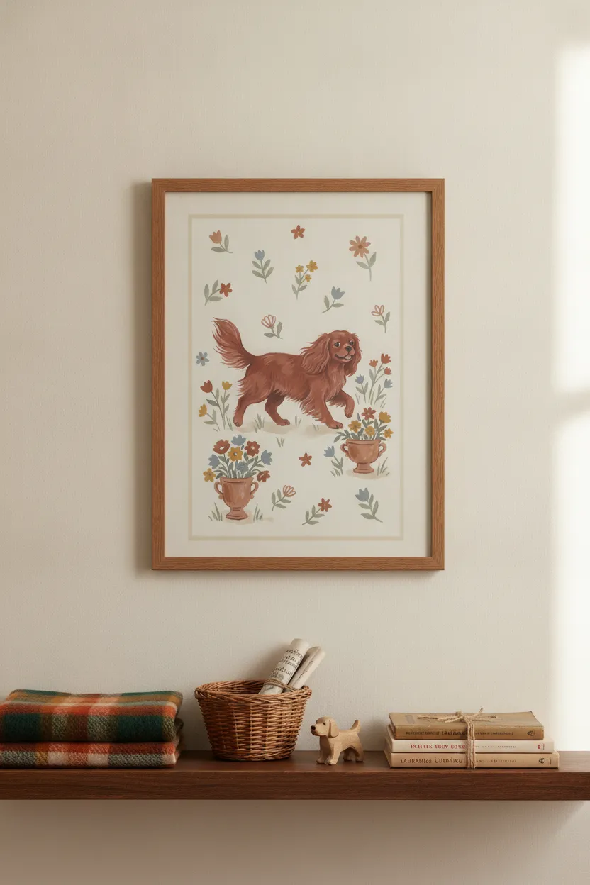 Ruby Cavalier King Charles Spaniel Print