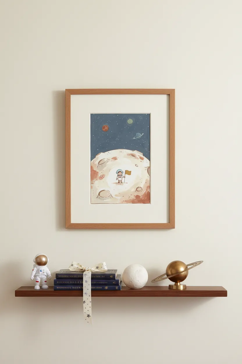 Astronaut on the Moon Print