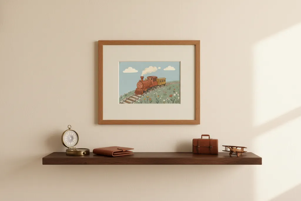 Smiling Steam Train Print