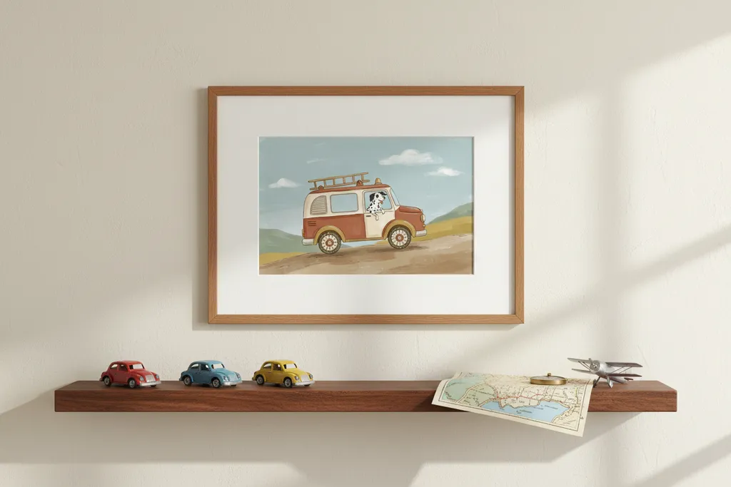 Dalmatian Fire Truck Print