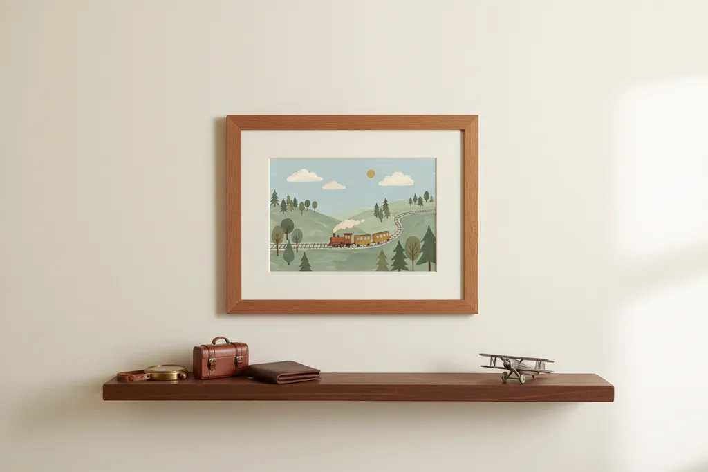 Vintage Steam Train Print