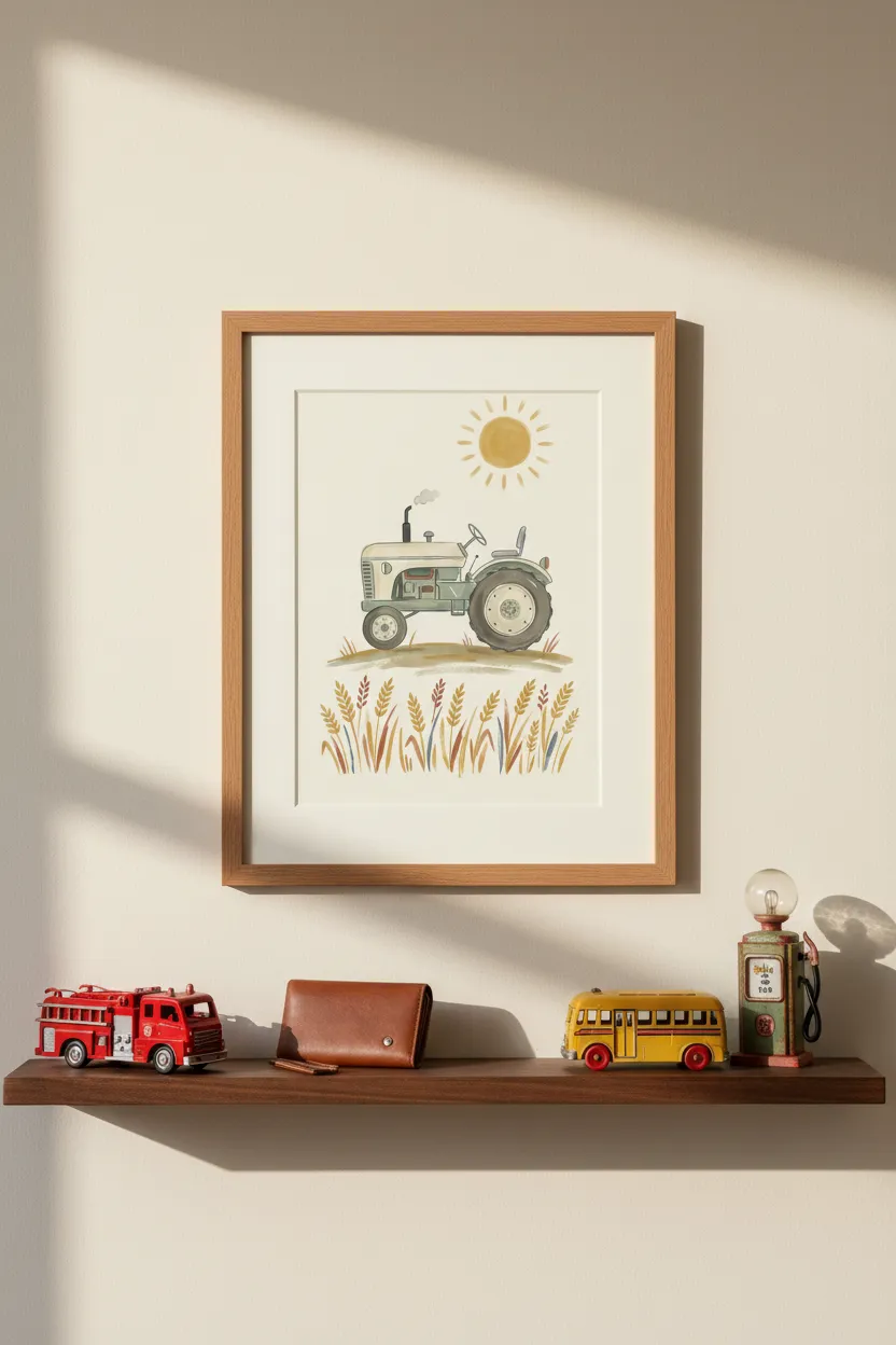 Vintage Tractor Print