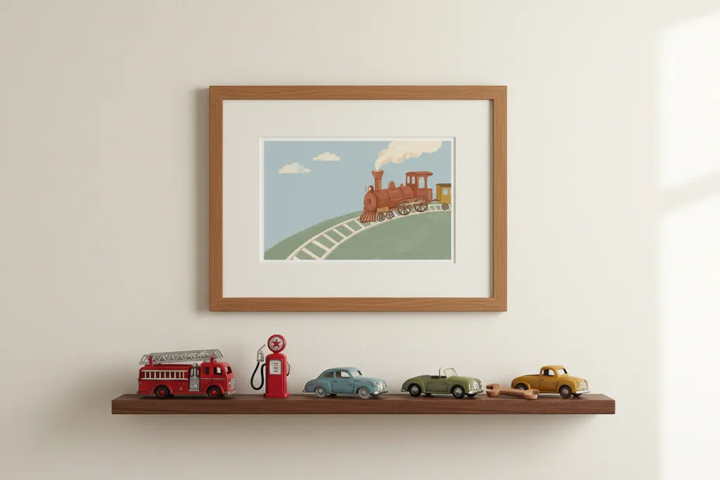 Vintage Steam Train Print