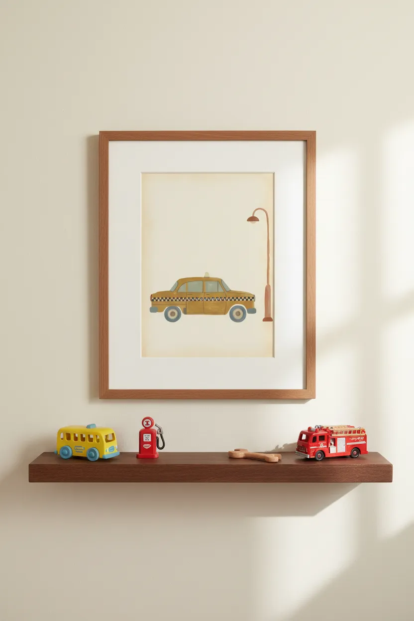 Vintage Yellow Taxi Cab Print