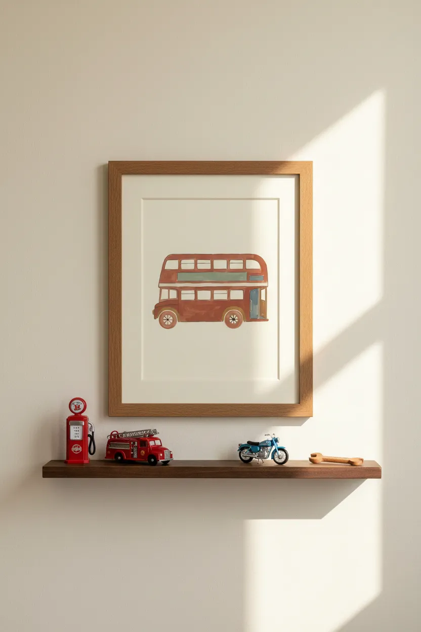 Red Double Decker Bus Print