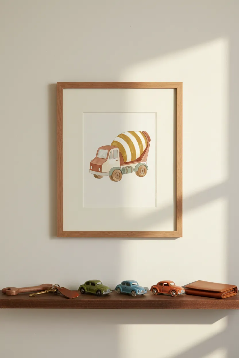 Cement Mixer Truck Print